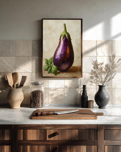 Framed Eggplant Canvas Print — view 8 of 20