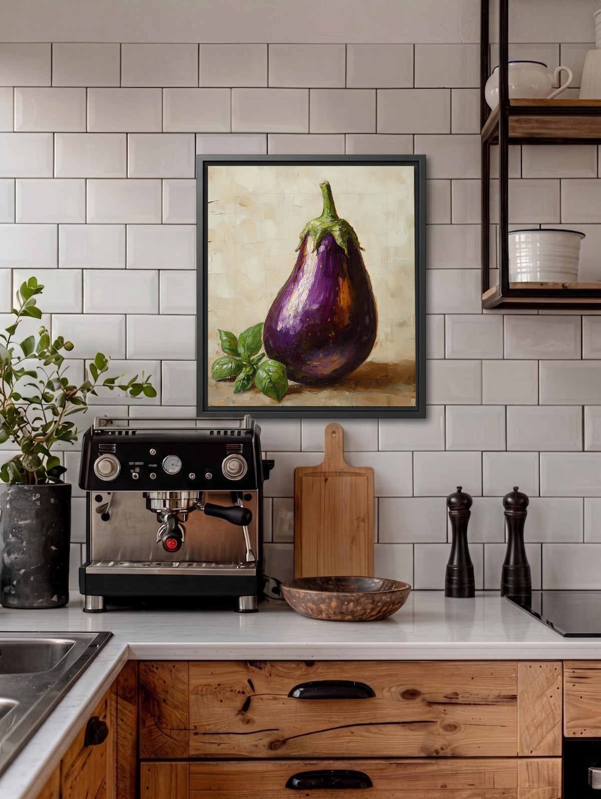 Framed Eggplant Canvas Print — view 15 of 20