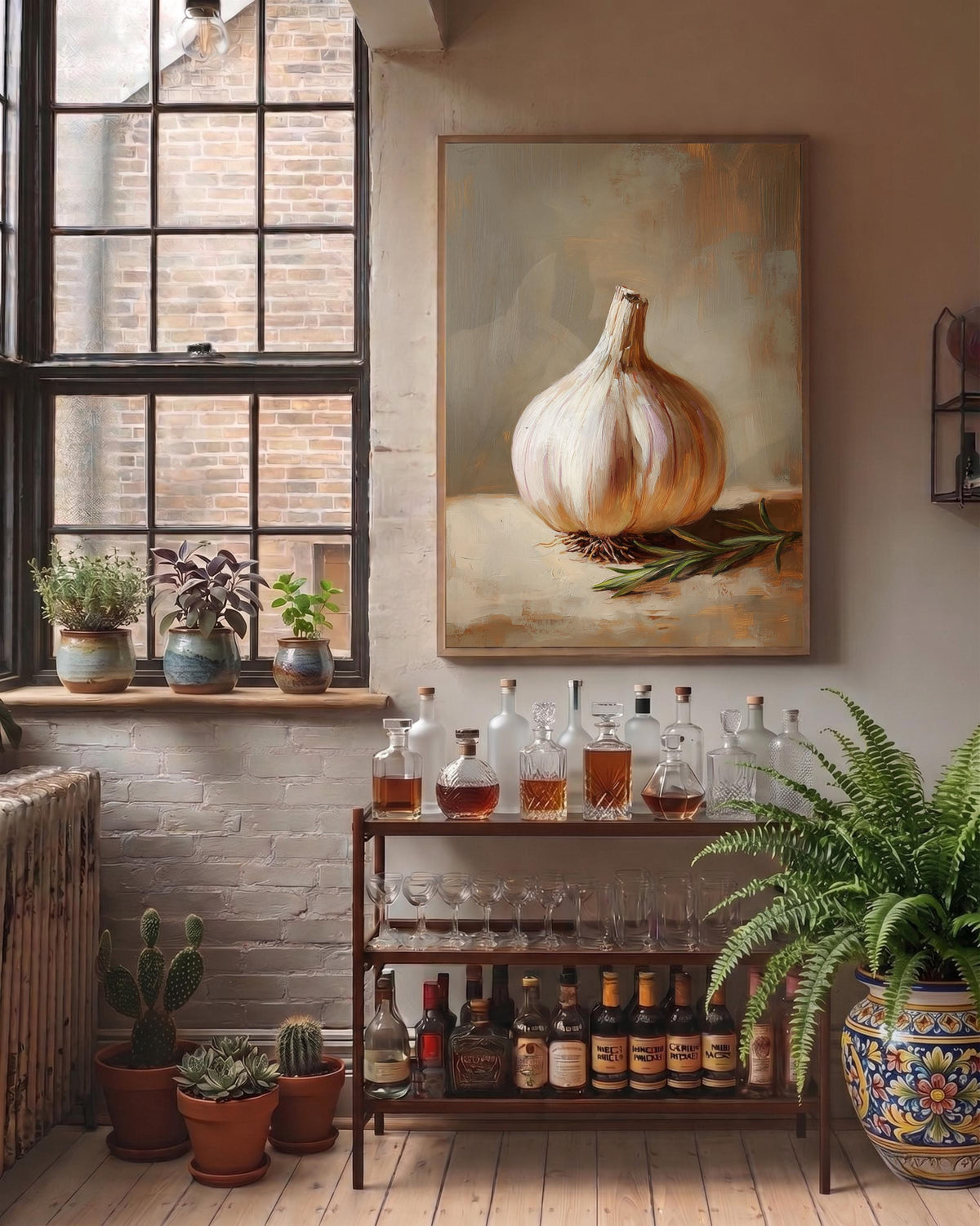 Garlic Still Life Framed Canvas — view 8 of 19