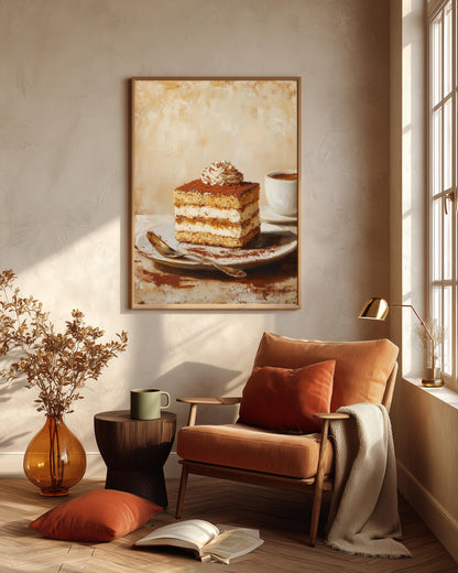 Italian kitchen framed canvas in a handmade solid wood frame, ready to hang
