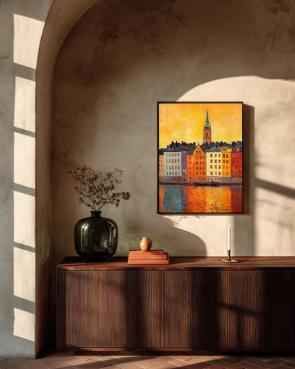 Stockholm Gamla Stan Waterfront Canvas Print — view 9 of 19