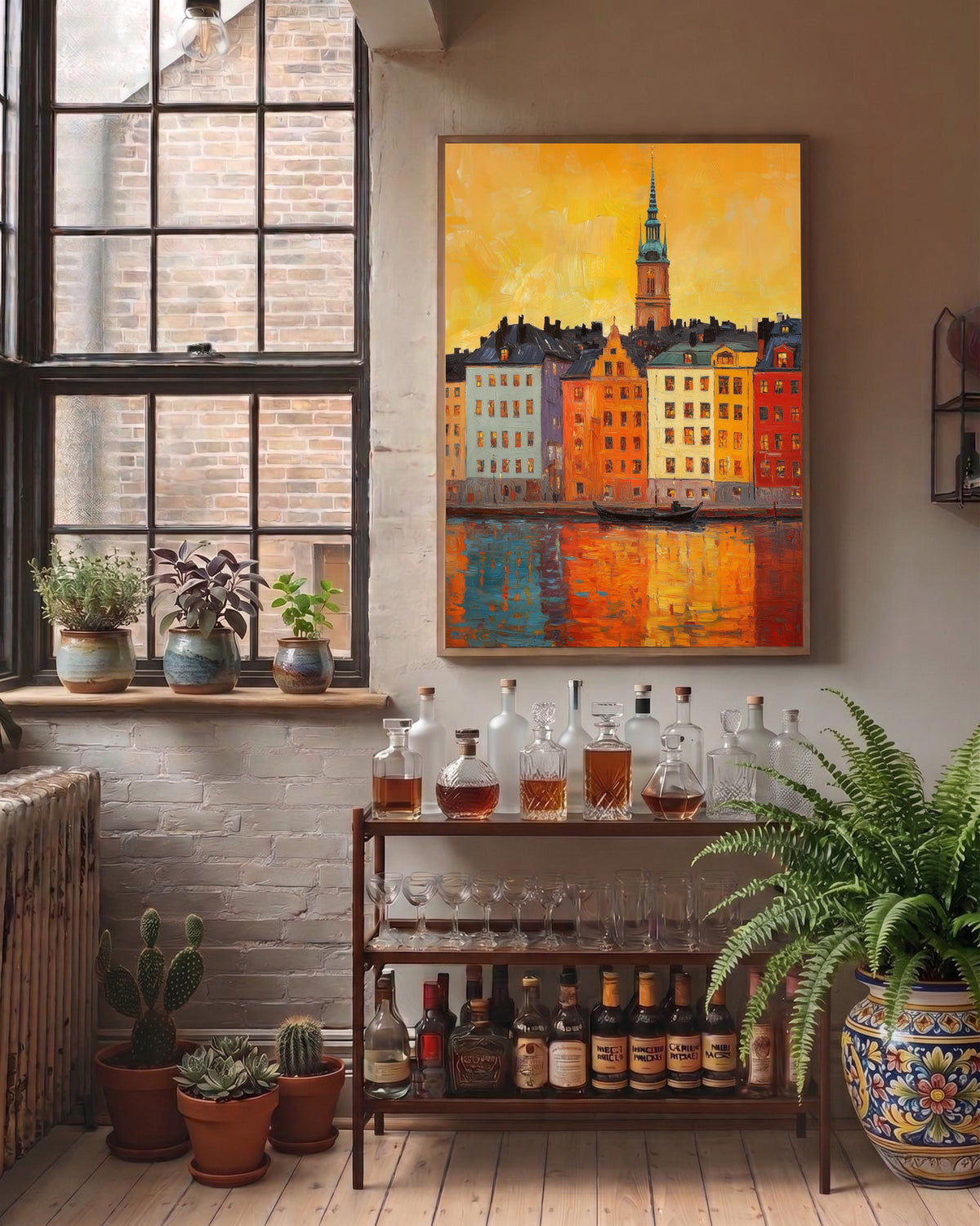 Stockholm Gamla Stan Waterfront Canvas Print — view 6 of 19