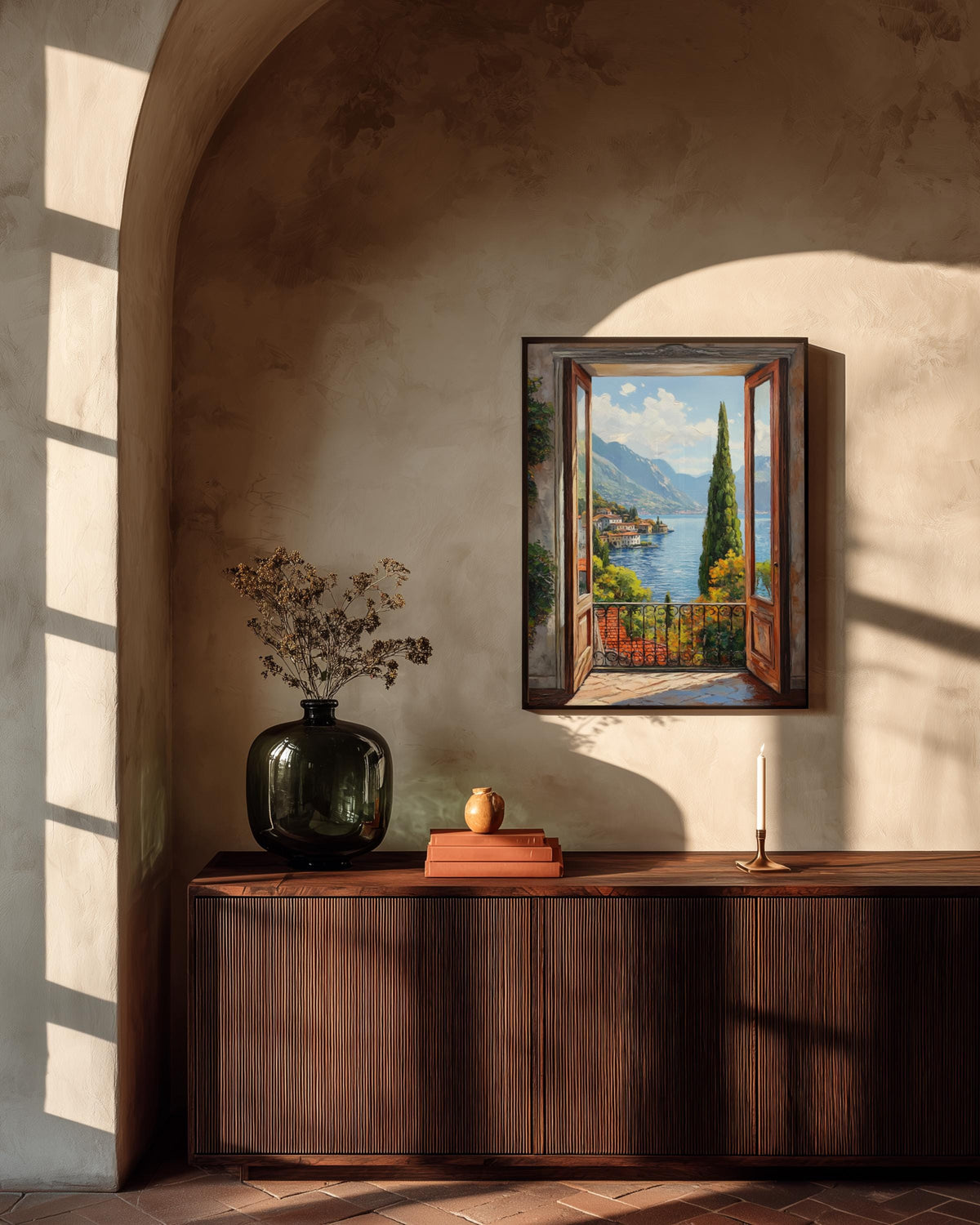 Lake Como Open Window Wall Art — view 6 of 20