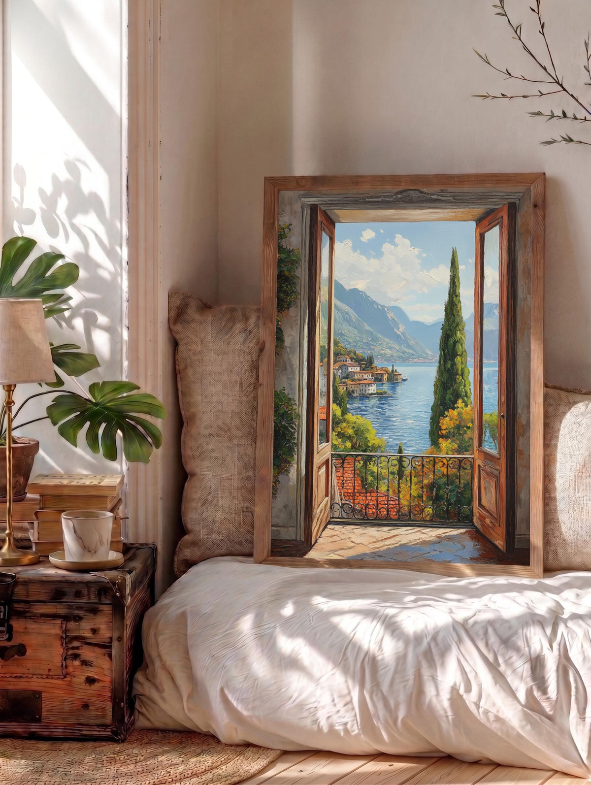 Lake Como Open Window Wall Art — view 14 of 20