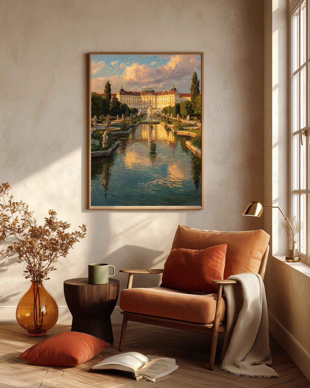 Oil-painting style Belvedere art on cotton canvas, made to order in seven sizes