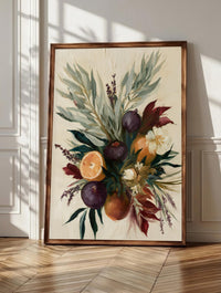 William Morris wall art: Mediterranean botanicals in a flowing Art Nouveau pattern