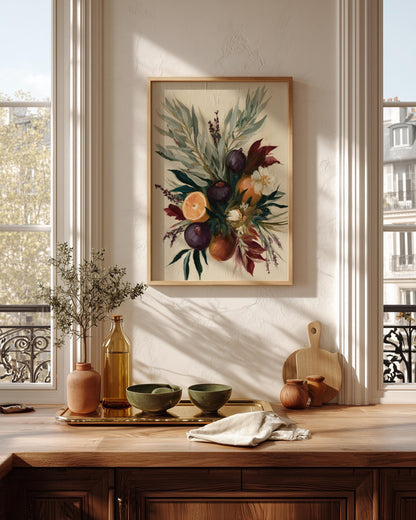 Oil-painting style pattern art on cotton canvas, made to order in seven sizes