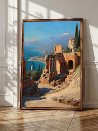 Taormina wall art: the honey-amber stone of Sicily's ancient Greek theatre