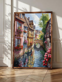 Colmar wall art: half-timbered houses leaning over the canals of La Petite Venise