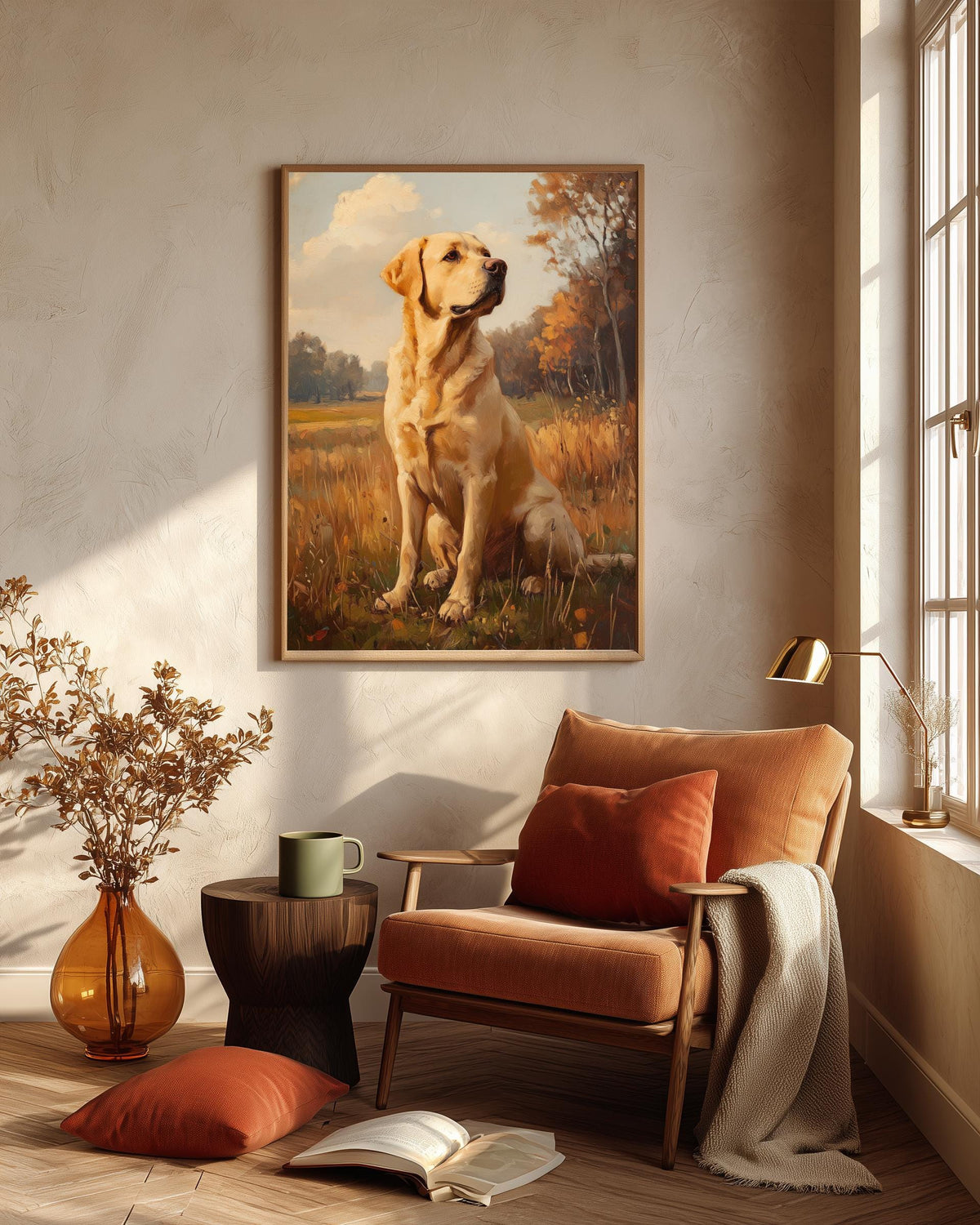 Oil-painting style Lab art, made to order and ready to hang in seven sizes