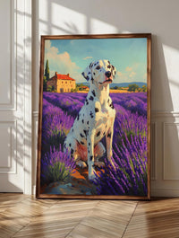 Dalmatian wall art: a spotted Dalmatian painted in loose oils, every mark catching light
