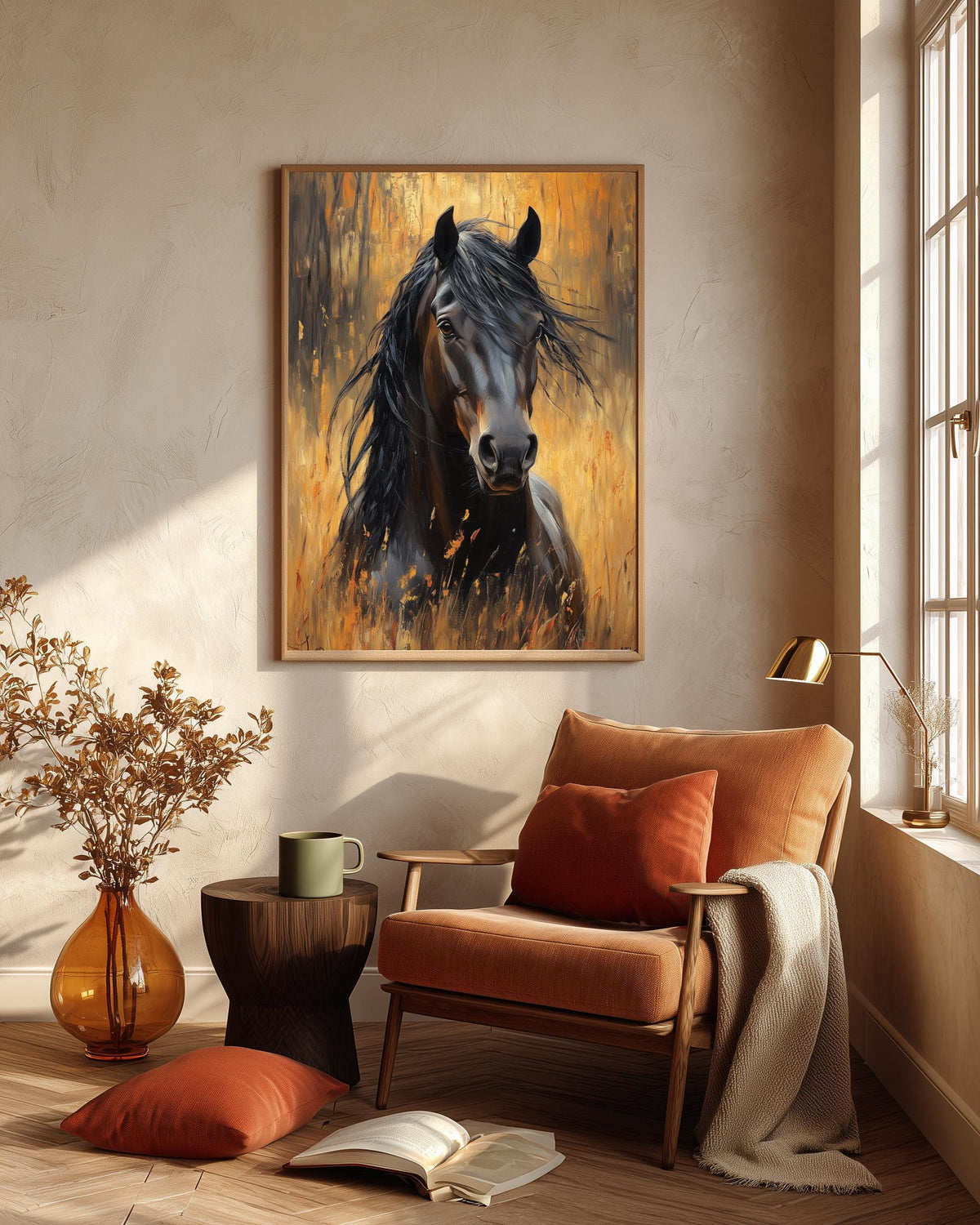 Oil-painting style horse head study, made to order for anyone who loves horses
