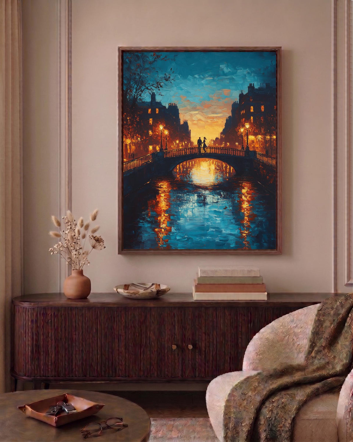 Dublin framed canvas printed on cotton and framed in solid wood