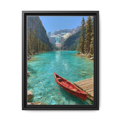 Lake Louise Wall Art — framed canvas print by Cenzio Atelier