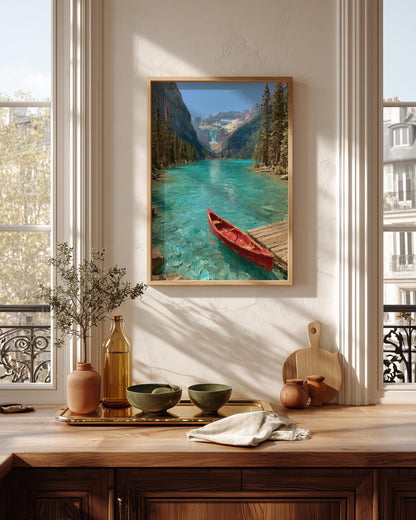 Lake Louise Wall Art — framed canvas print by Cenzio Atelier