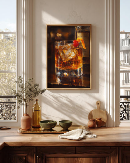 Impasto oil-painting style print on cotton canvas, made to order in seven sizes