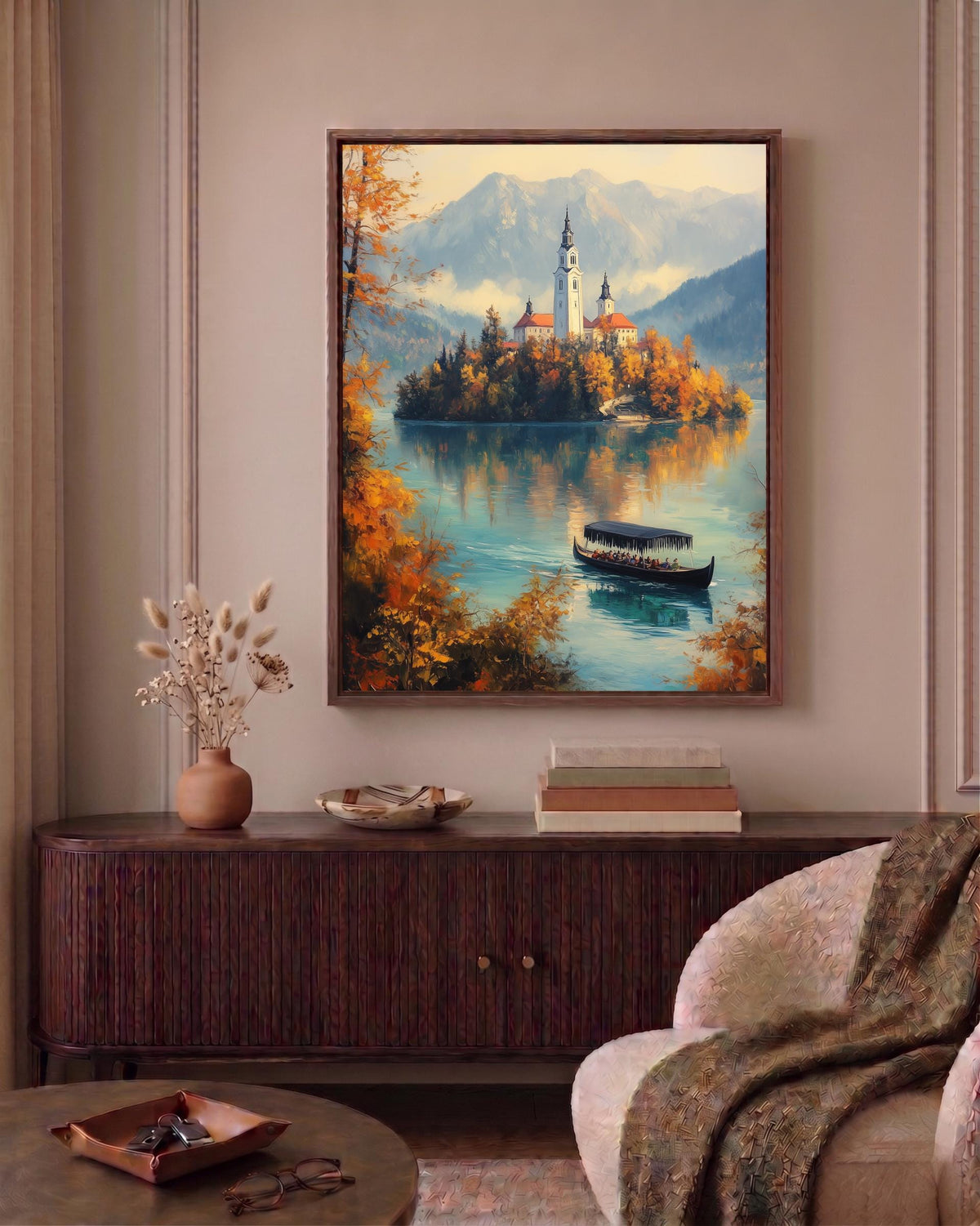 Slovenia canvas print on cotton canvas, hand-framed in solid wood and ready to hang