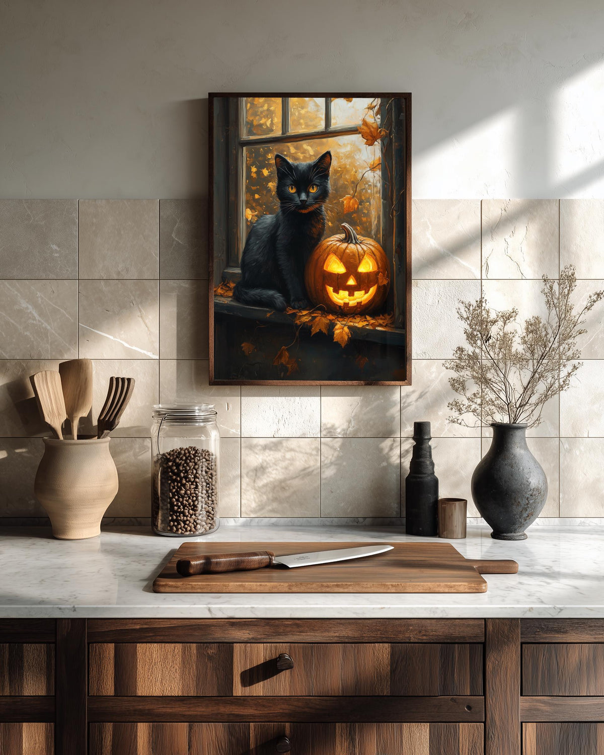 Black Cat Pumpkin Wall Art — view 12 of 20
