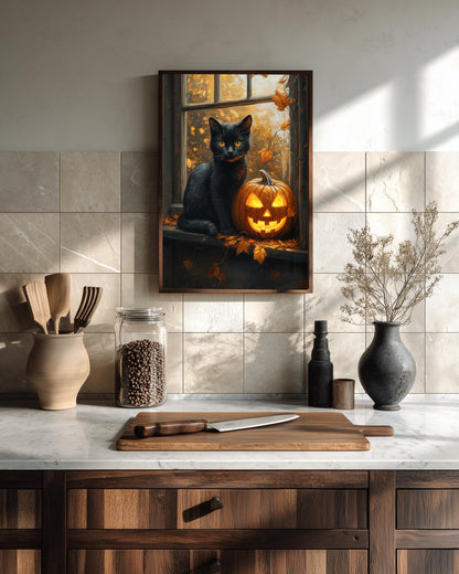 Black Cat Pumpkin Wall Art — view 12 of 20
