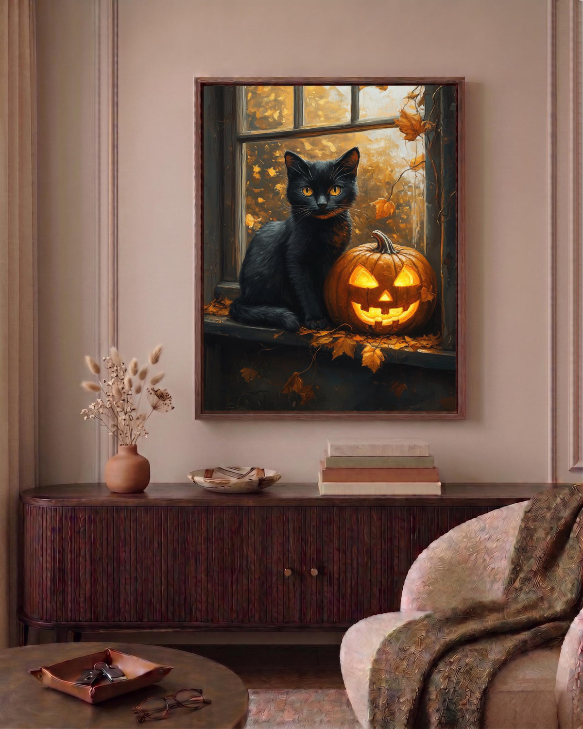 Black Cat Pumpkin Wall Art — view 9 of 20