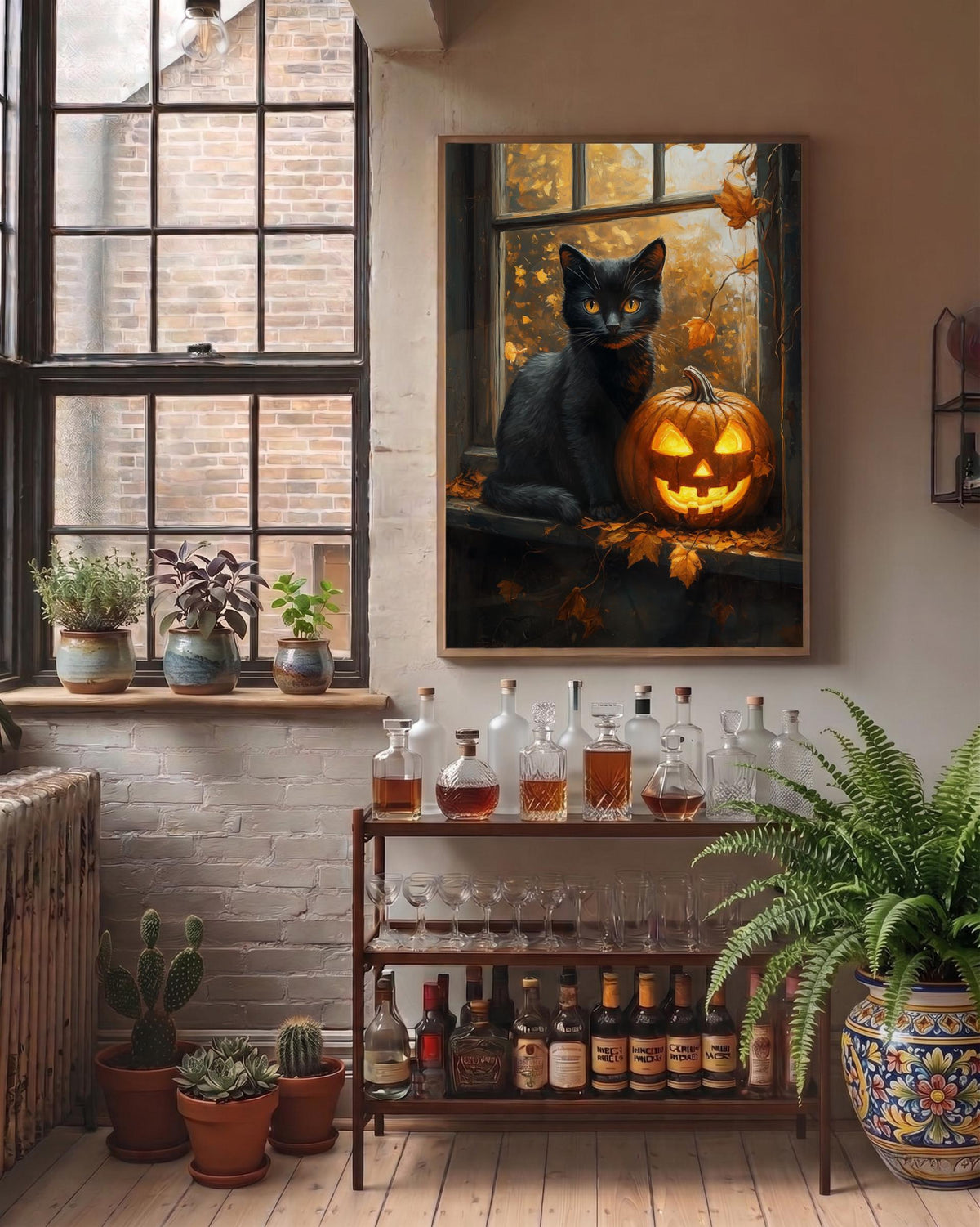 Black Cat Pumpkin Wall Art — view 10 of 20
