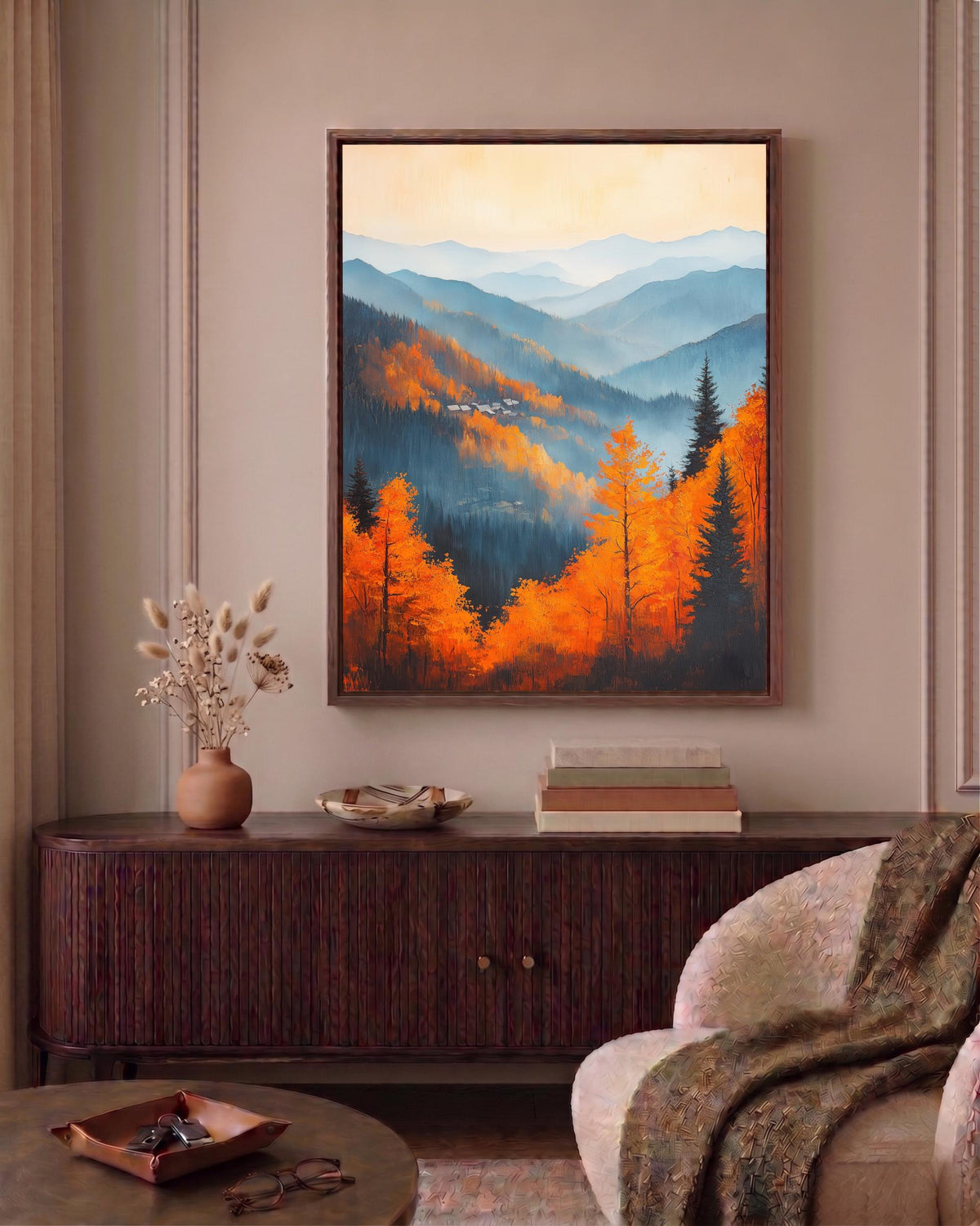 Oil-painting style Appalachian landscape, made to order and ready to hang