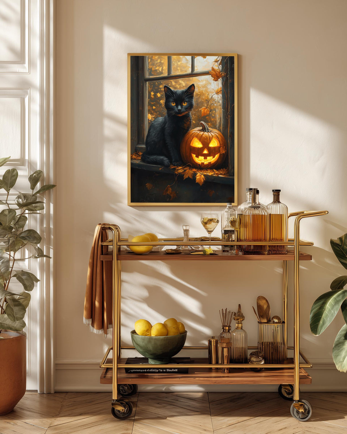 Black Cat Pumpkin Wall Art — view 5 of 20