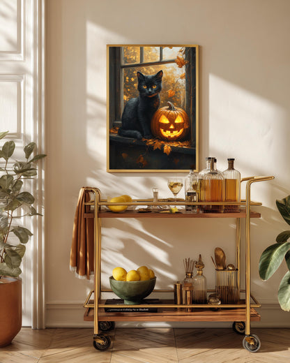 Black Cat Pumpkin Wall Art — view 5 of 20