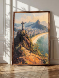 Rio de Janeiro wall art: Christ the Redeemer standing above the city