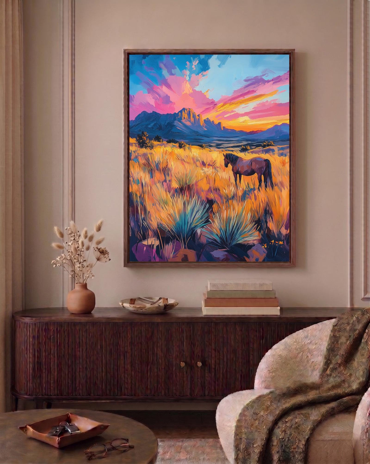 New Mexico landscape print on cotton canvas, made to order in seven sizes