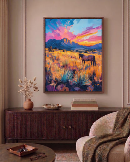 New Mexico landscape print on cotton canvas, made to order in seven sizes