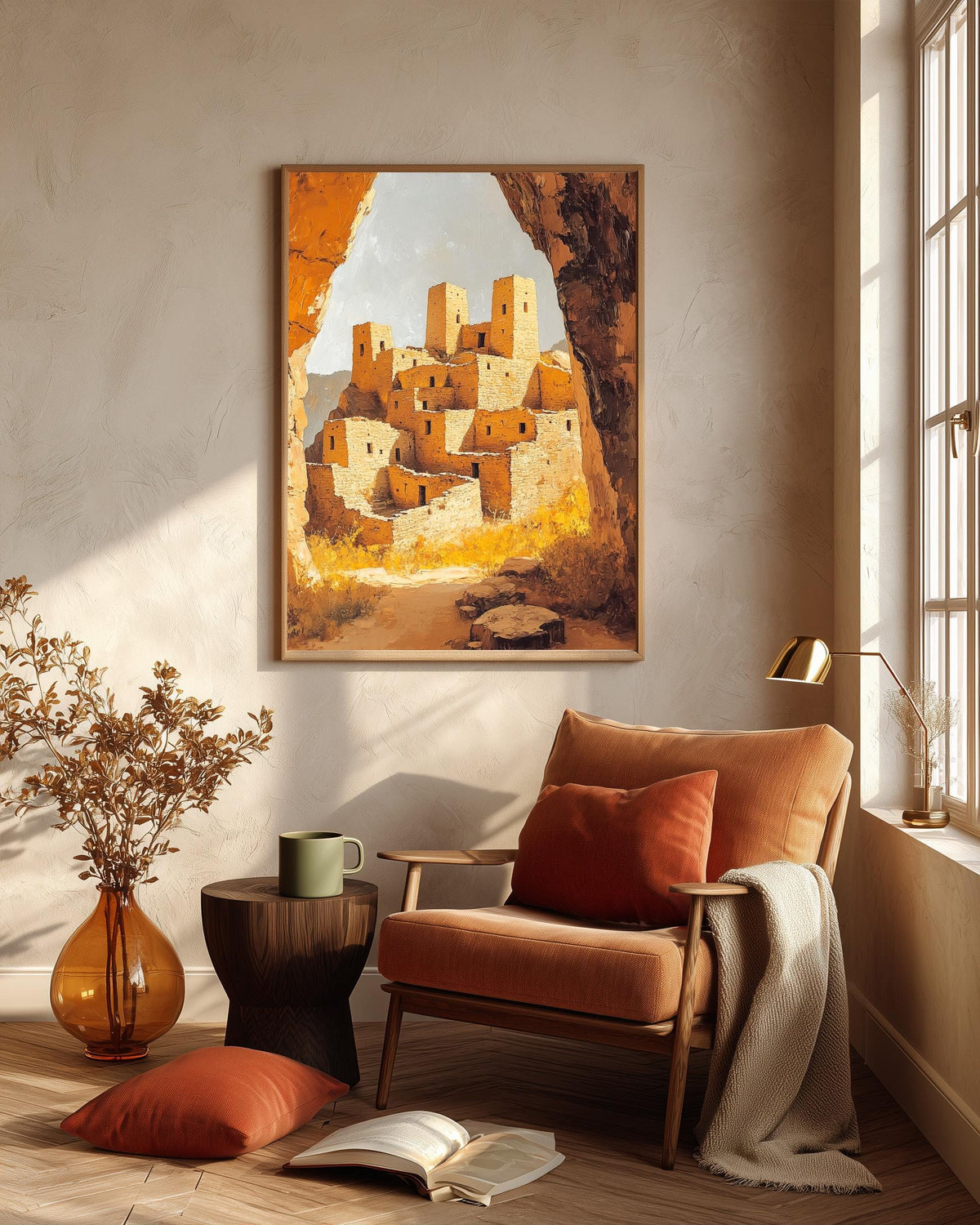 Mesa Verde canvas print on cotton canvas, framed in solid wood and made to order