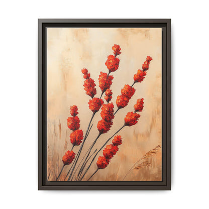 Ocotillo wall art framed canvas print in an espresso wood frame