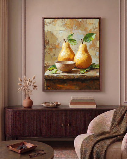 Oil-painting style still life on cotton canvas, made to order in seven sizes