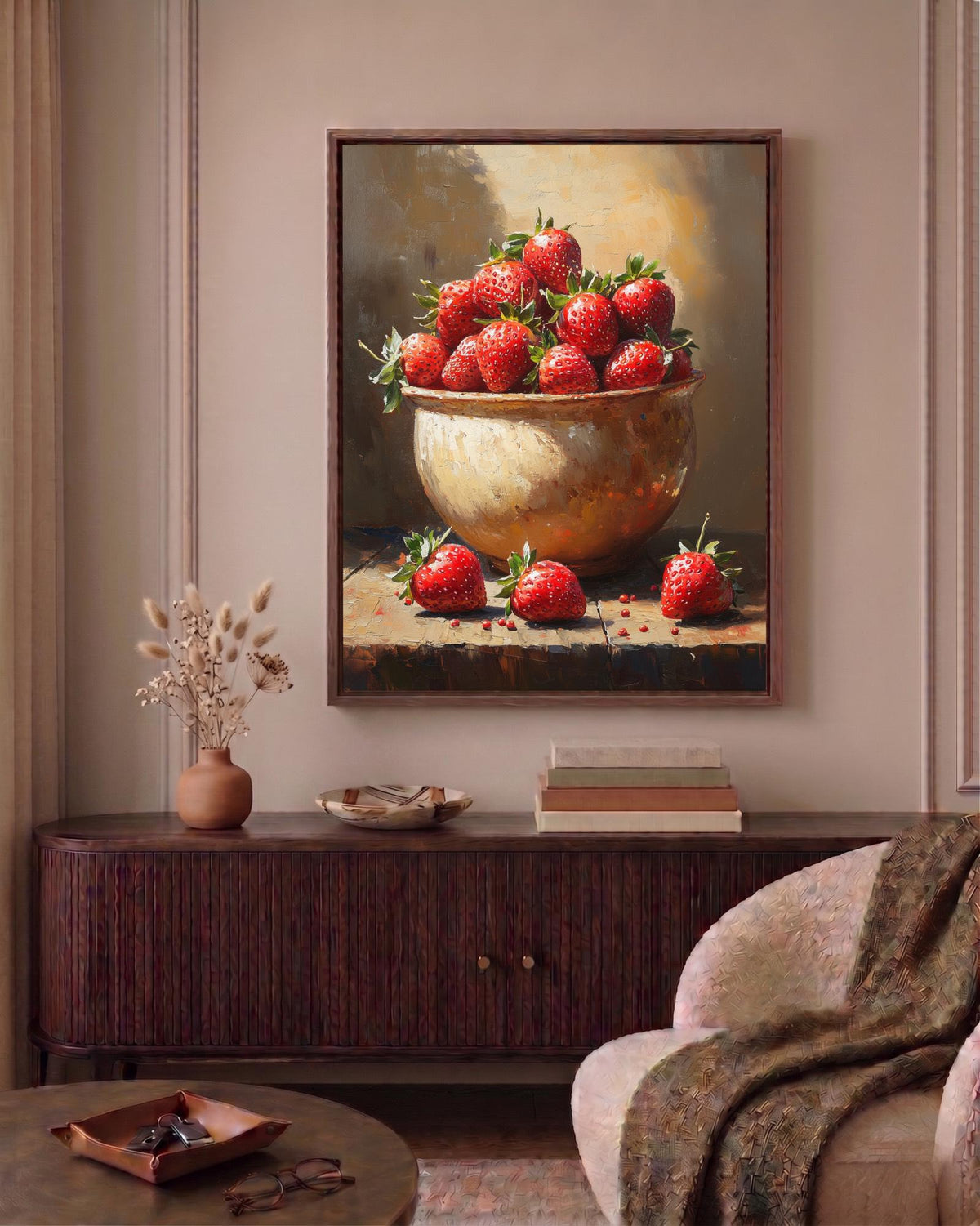 Oil-painting style kitchen art on cotton canvas, made to order in seven sizes
