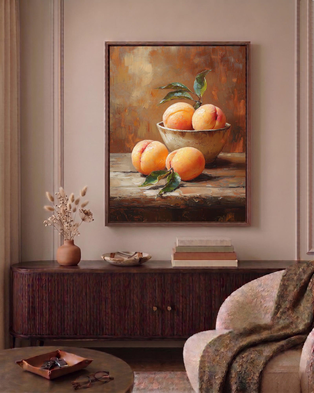 Oil-painting style fruit print on cotton canvas, made to order in seven sizes