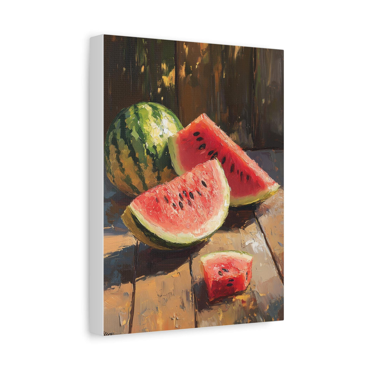 Watermelon Still Life Wall Art — Cenzio Atelier framed canvas, made to order
