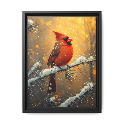 Cardinal Wall Art — painterly wall art printed and framed to order