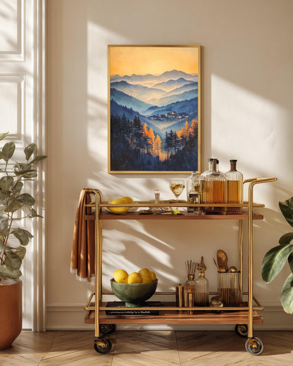 Asheville Wall Art — framed canvas print by Cenzio Atelier