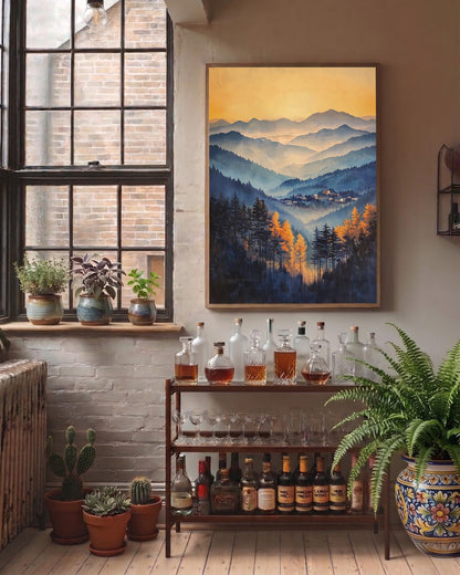 Asheville Wall Art — Cenzio Atelier framed canvas, made to order