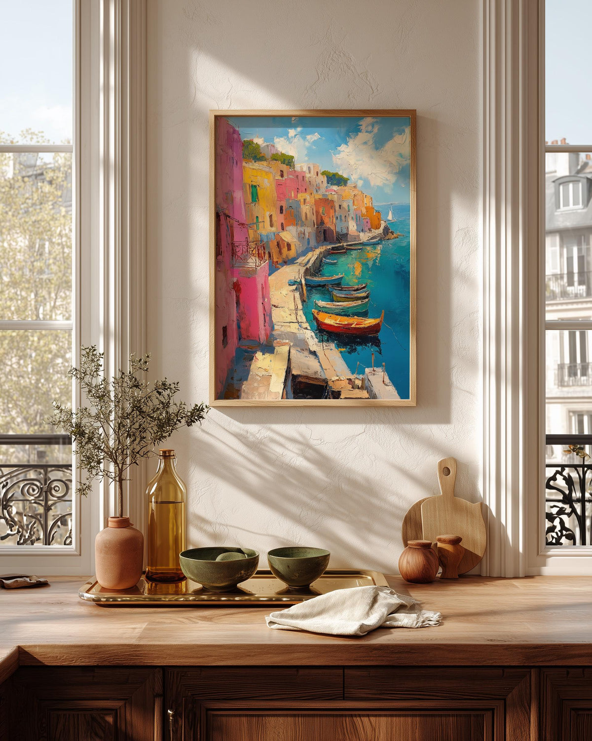 Procida Wall Art — Cenzio Atelier framed canvas, made to order