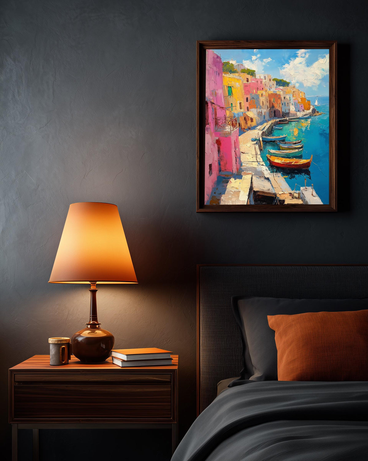 Procida Wall Art — framed canvas print by Cenzio Atelier