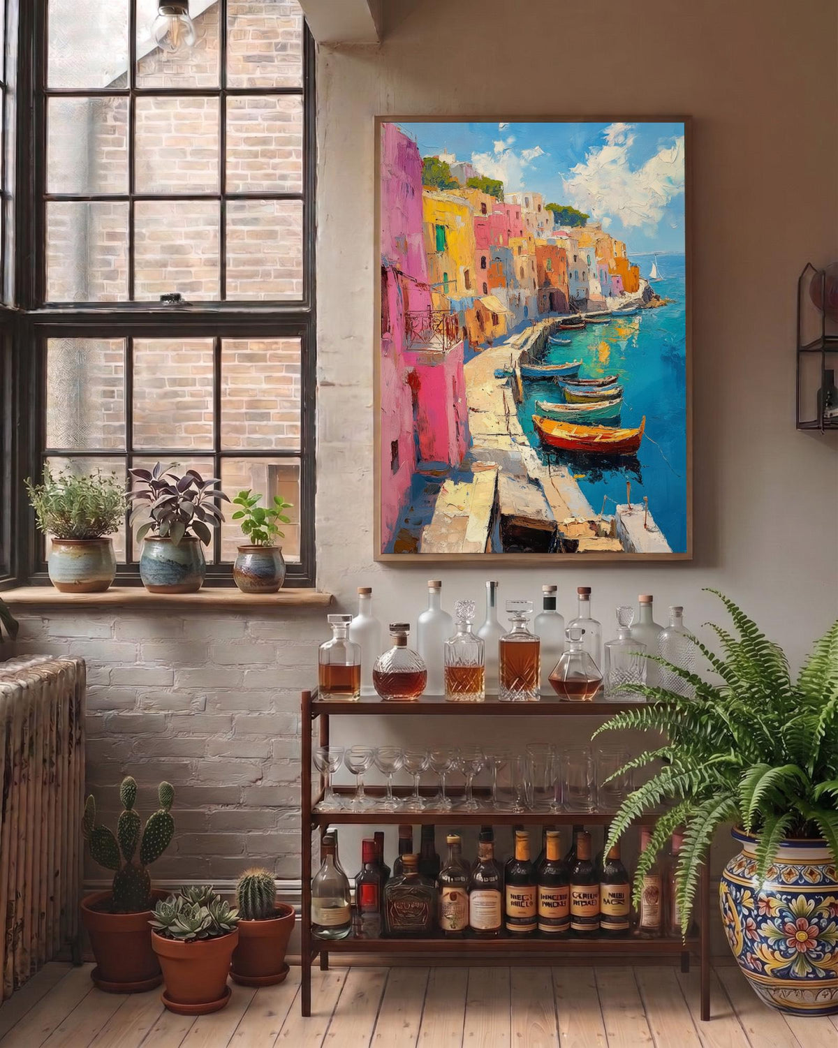 Procida Wall Art — Cenzio Atelier framed canvas, made to order