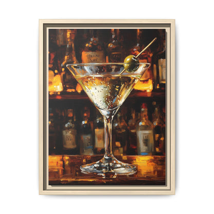 Martini Cocktail Wall Art — framed canvas print by Cenzio Atelier