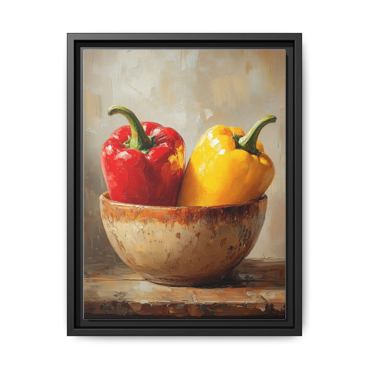 Bell Pepper Still Life Wall Art — painterly wall art printed and framed to order