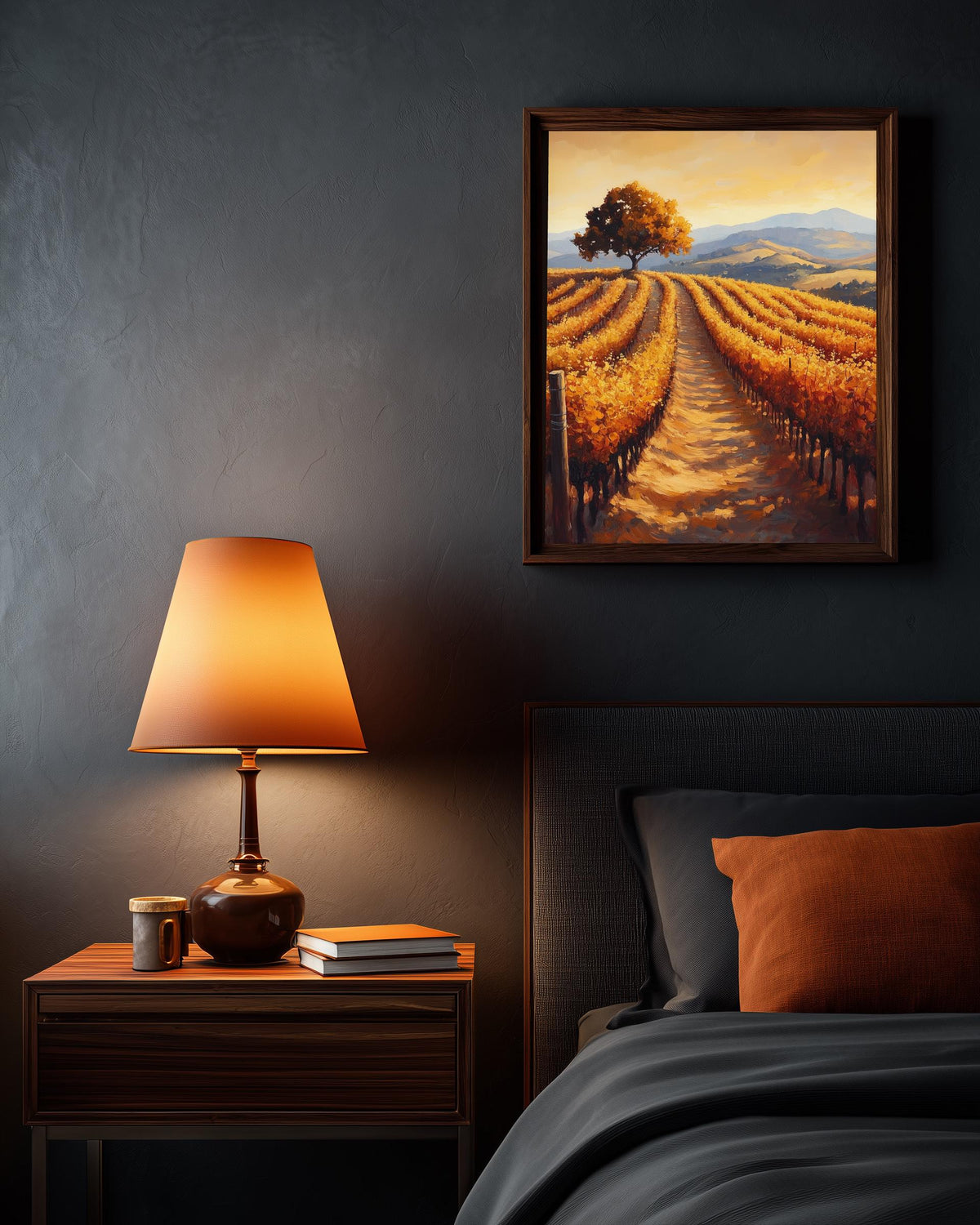 Napa Valley Wall Art — framed canvas print by Cenzio Atelier