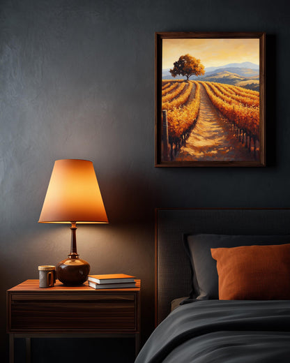 Napa Valley Wall Art — framed canvas print by Cenzio Atelier