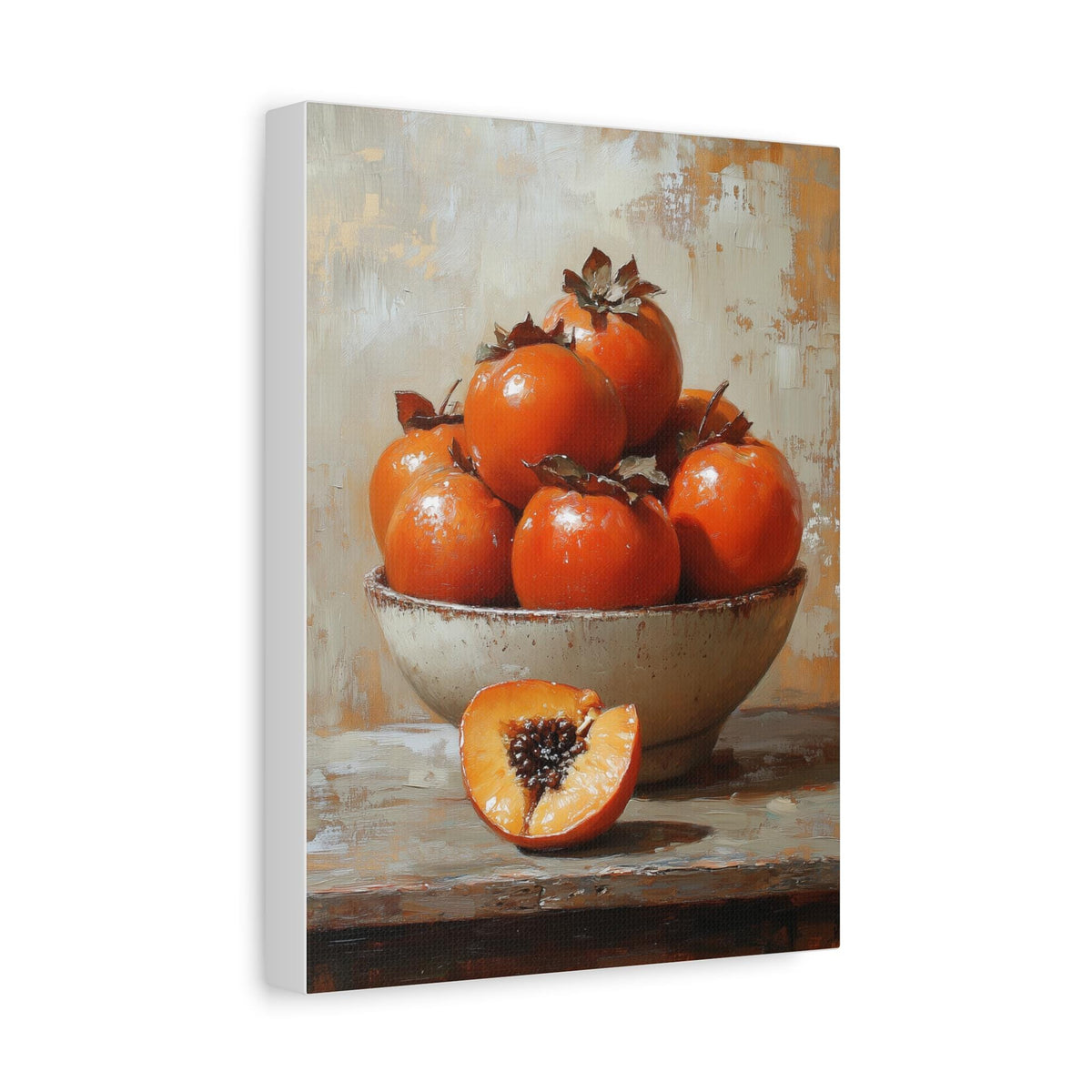Persimmon Still Life Wall Art — Cenzio Atelier framed canvas, made to order