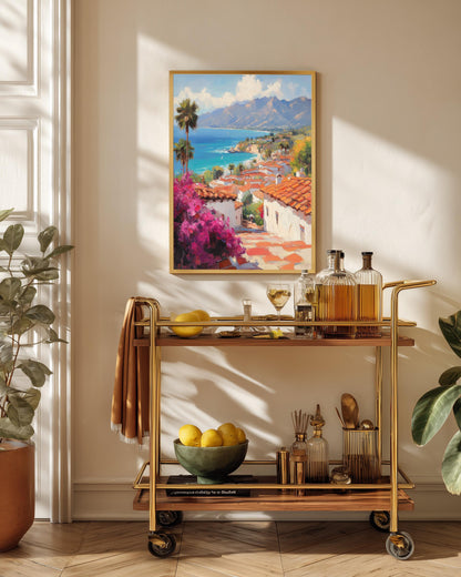 Santa Barbara Wall Art — framed canvas print by Cenzio Atelier