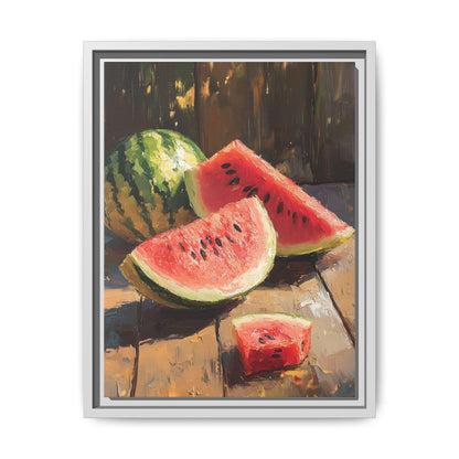 Watermelon Still Life Wall Art — painterly wall art printed and framed to order